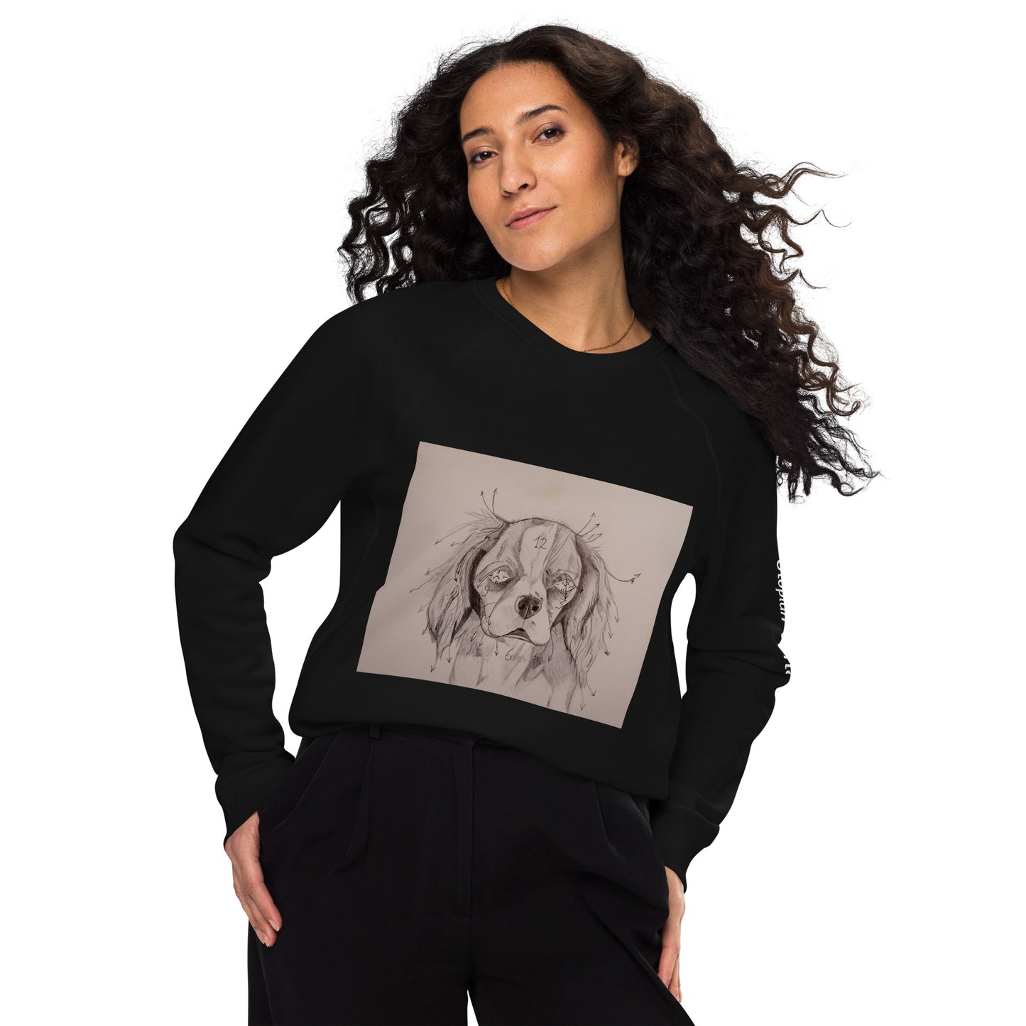 Felpa raglan in tessuto organico unisex