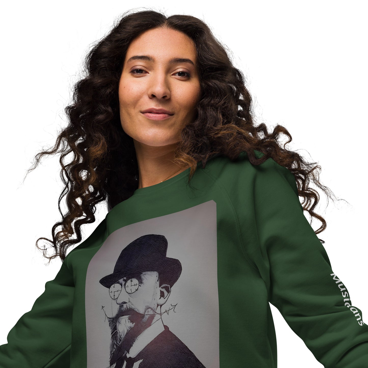 Felpa raglan in tessuto organico unisex