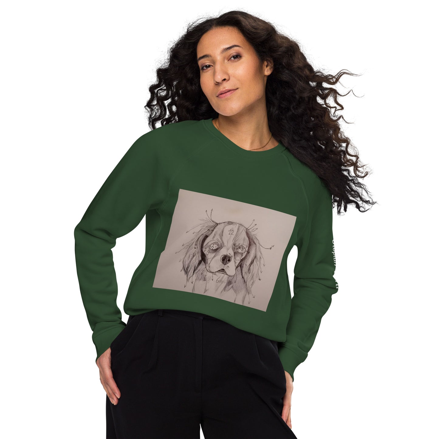 Felpa raglan in tessuto organico unisex