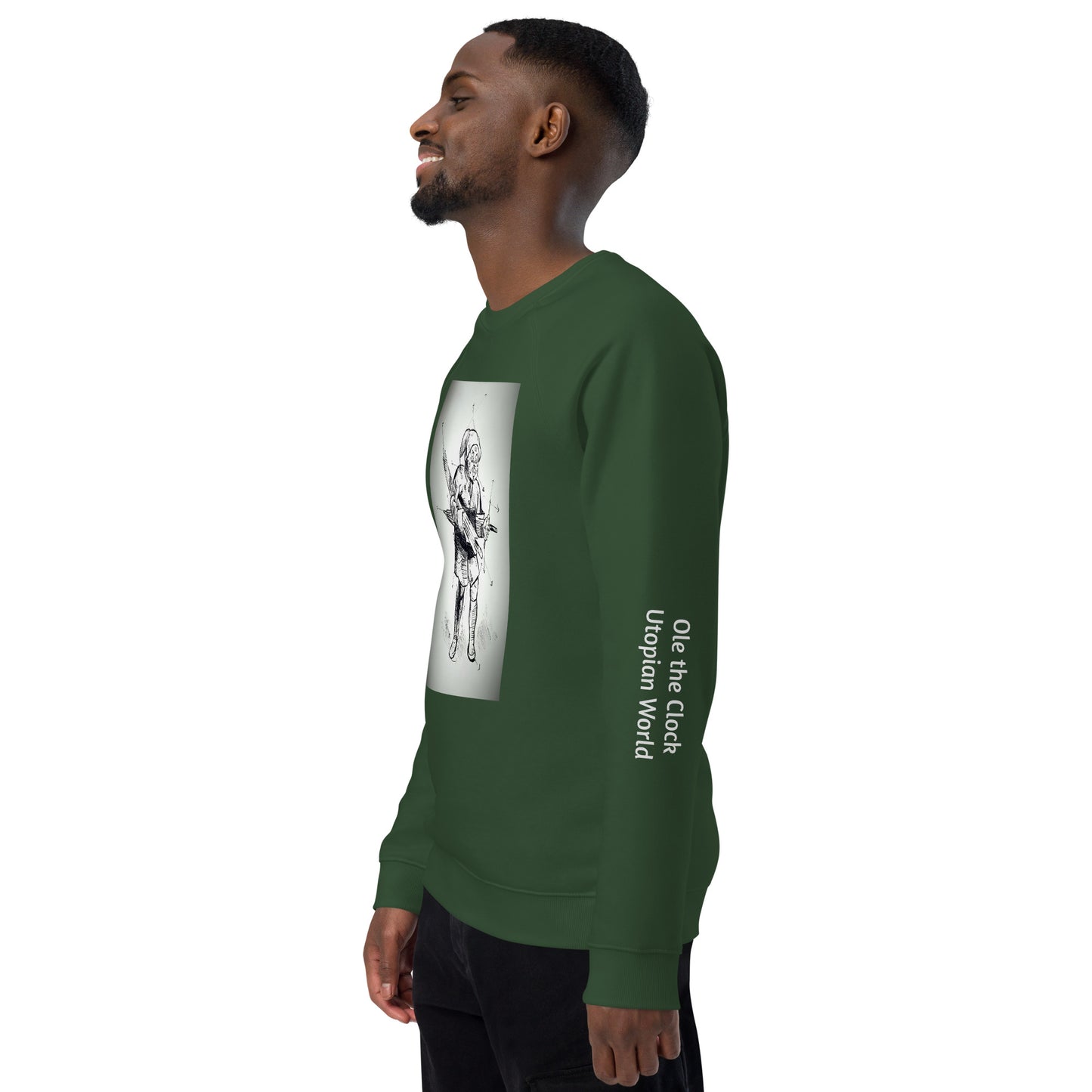 Felpa raglan in tessuto organico unisex