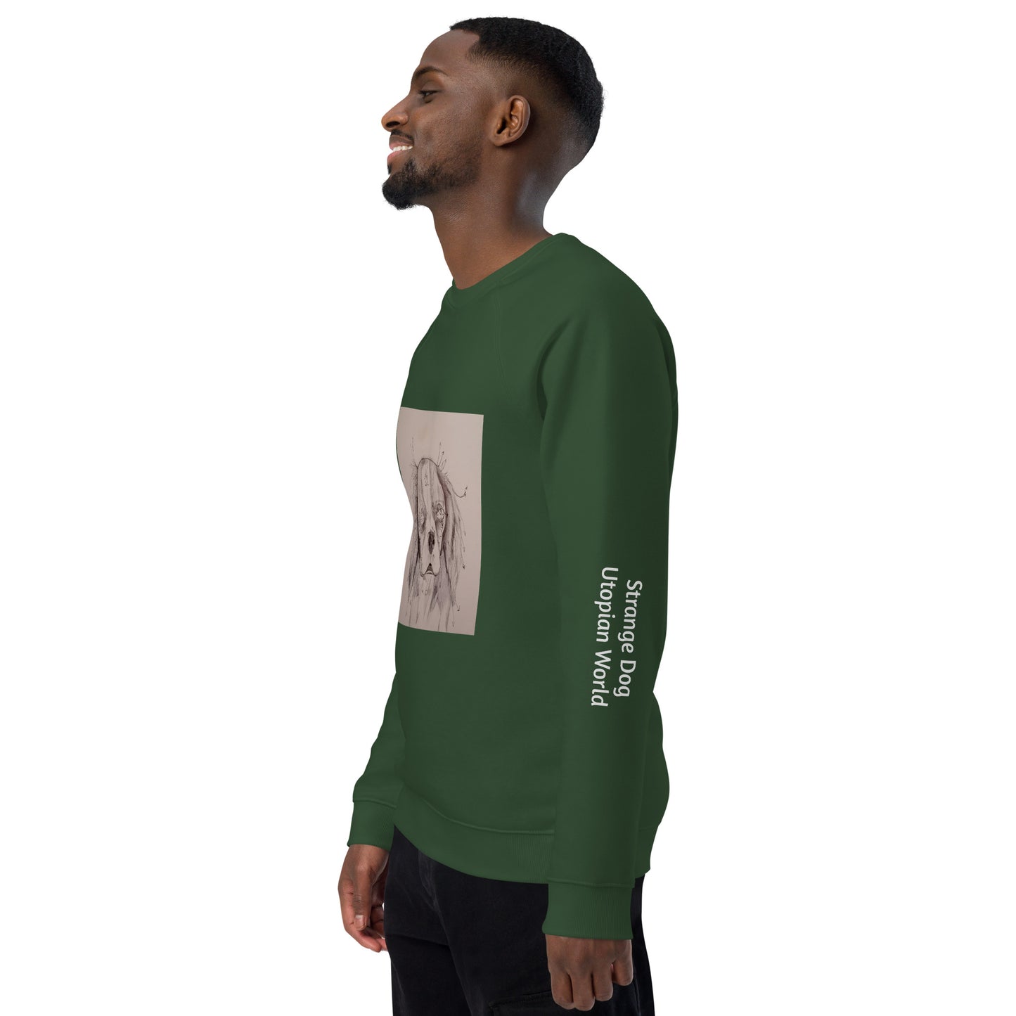 Felpa raglan in tessuto organico unisex